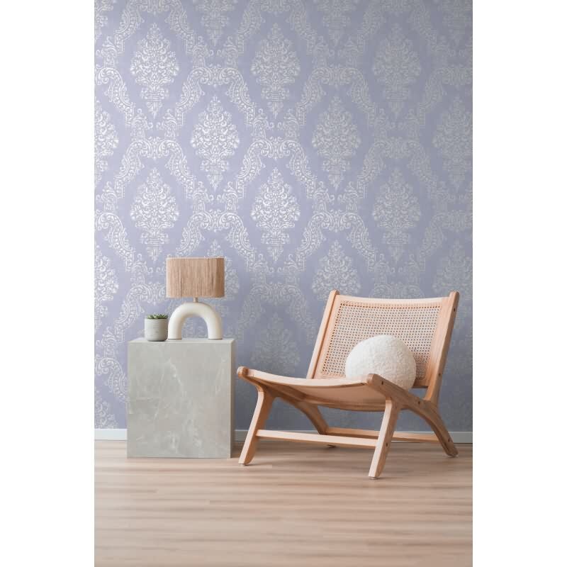 Barock Tapete mit Ornamenten Violett Weiß – Vlies Tapete elegant – Mustertapete AS-Creation (397652)