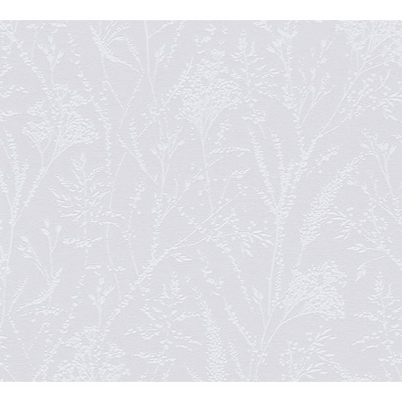 Florale Muster Tapete Rosa Weiß – Vlies Tapete mit zartem Gräsermotiv – Strukturtapete AS-Creation (397665)