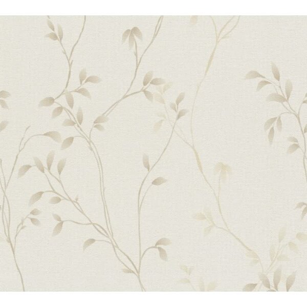 Pflanzen-Tapete Beige Creme – Vliestapete mit Zweigen – Florale Mustertapete natürlich AS-Creation (397671)