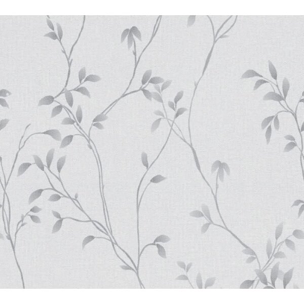 Pflanzen-Tapete Grau Anthrazit – Vliestapete mit Zweigen – Florale Mustertapete modern AS-Creation (397674)