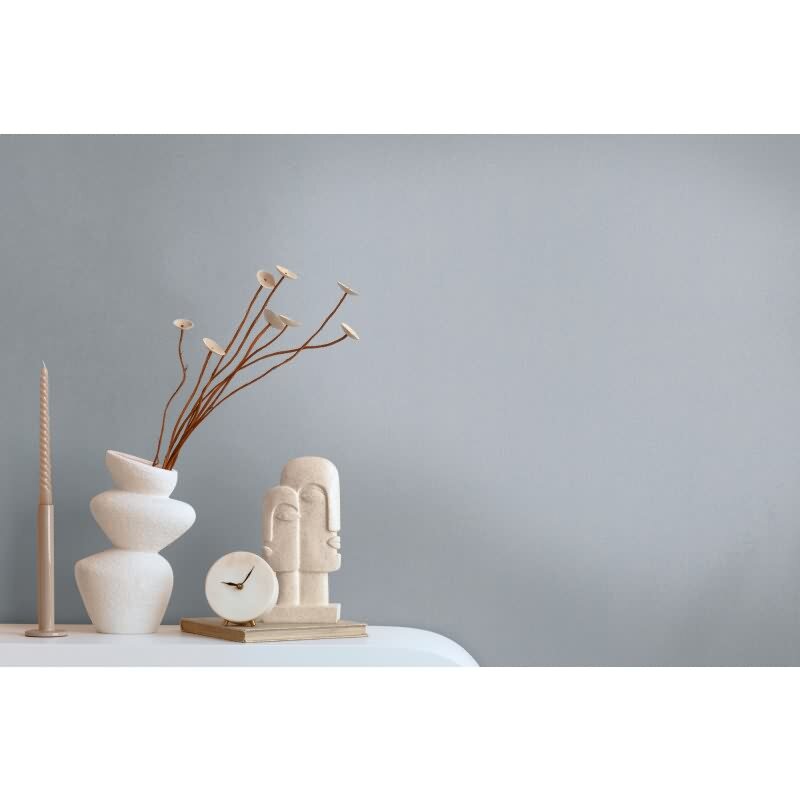 Uni Tapete mit Leinen-Optik Mittelgrau – Einfarbige Vlies Tapete – Struktur Tapete modern AS-Creation (397713)