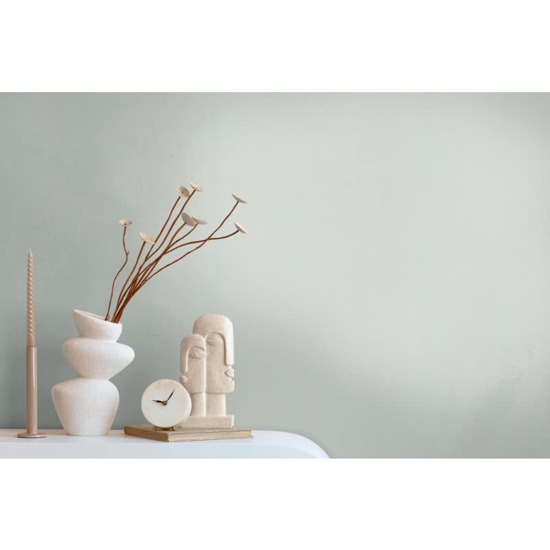 Unitapete mit Leinen-Optik Mintgrau – Einfarbige Vliestapete – Struktur Tapete modern AS-Creation (397720)