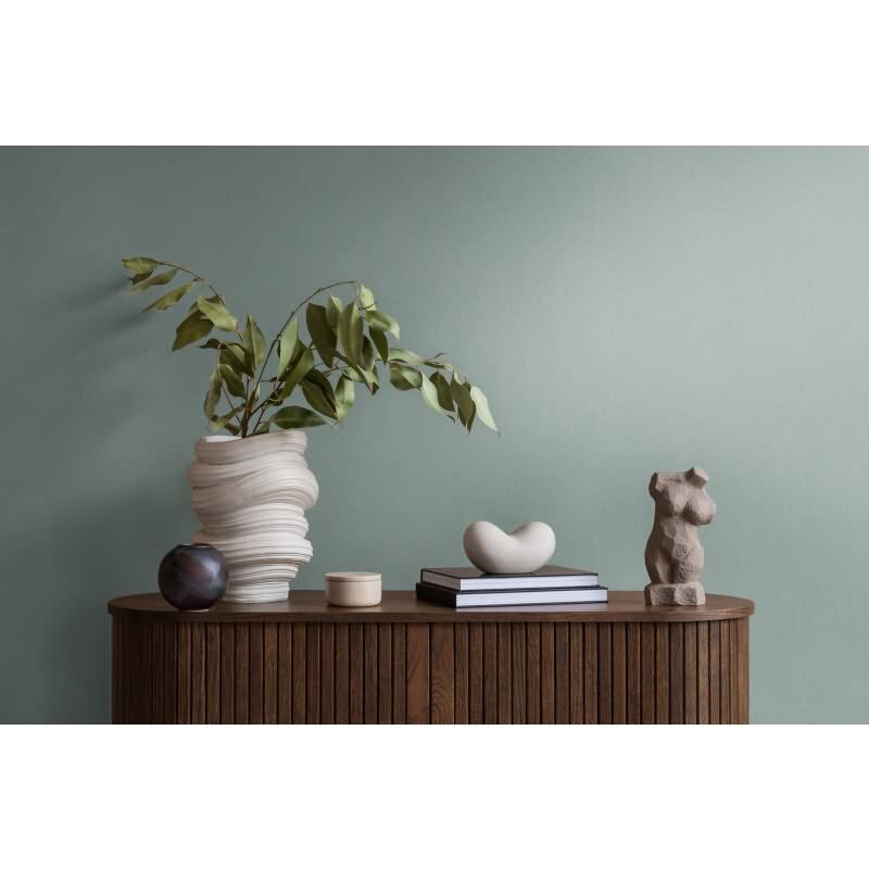 Unitapete mit Leinen-Optik Salbeigrün – Einfarbige Vlies Tapete – Strukturtapete modern AS-Creation (397751)