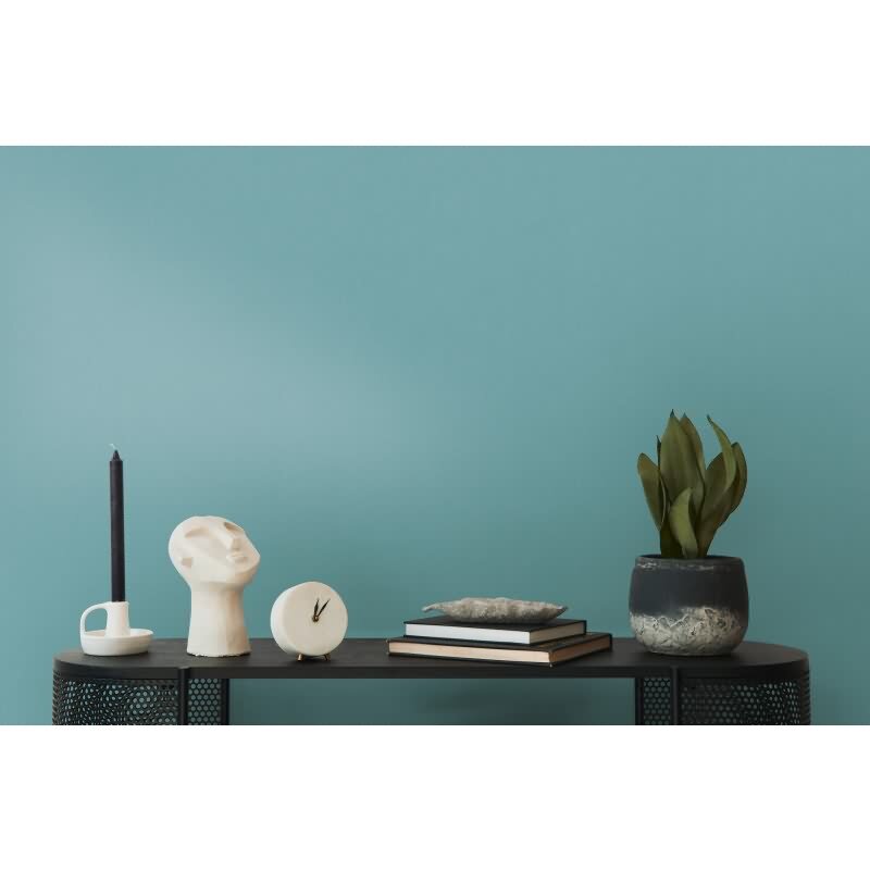 Uni Tapete mit Leinen Struktur Türkisblau – Vlies Tapete modern einfarbig AS-Creation (397836)