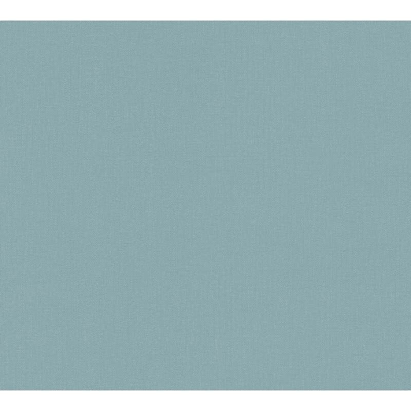 Uni Tapete mit Leinen Struktur Türkisblau – Vlies Tapete modern einfarbig AS-Creation (397836)