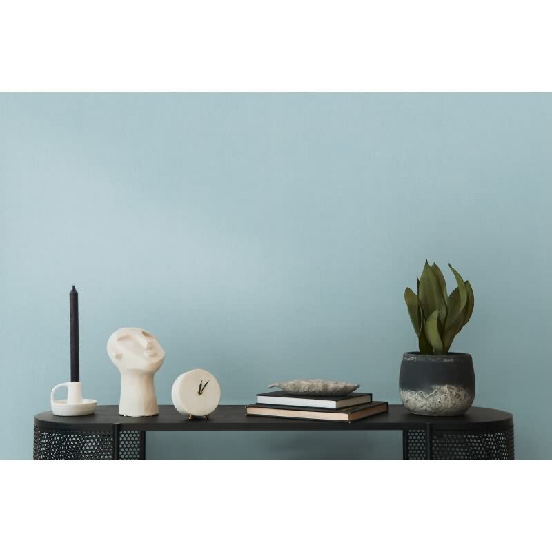 Unitapete mit Leinenstruktur Hellblau – Vliestapete modern einfarbig AS-Creation (397843)