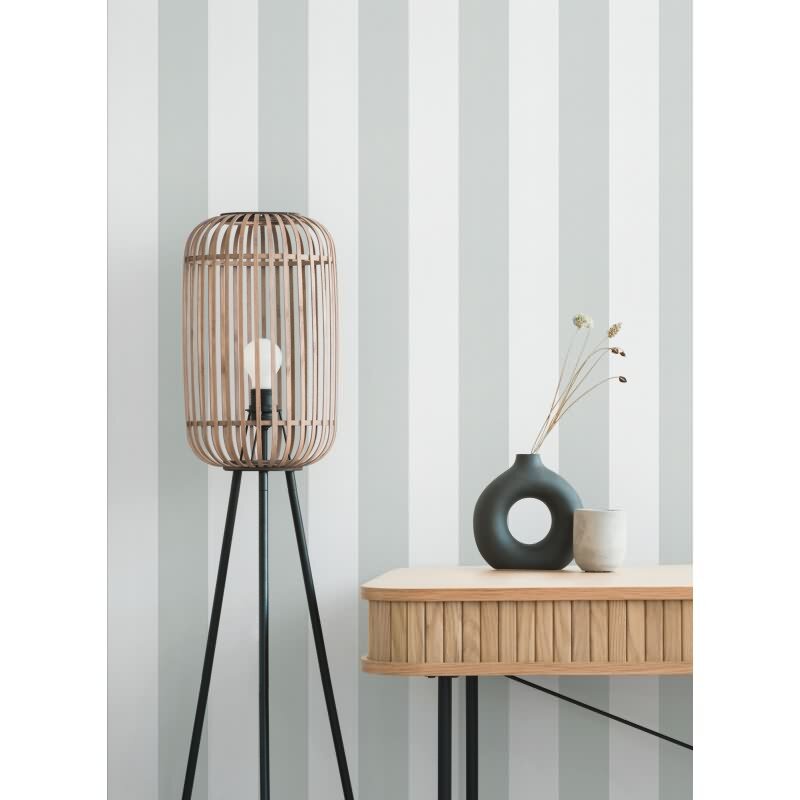 Streifentapete Grau Weiß – Vliestapete mit Leinenstruktur klassisch modern AS-Creation (397959)