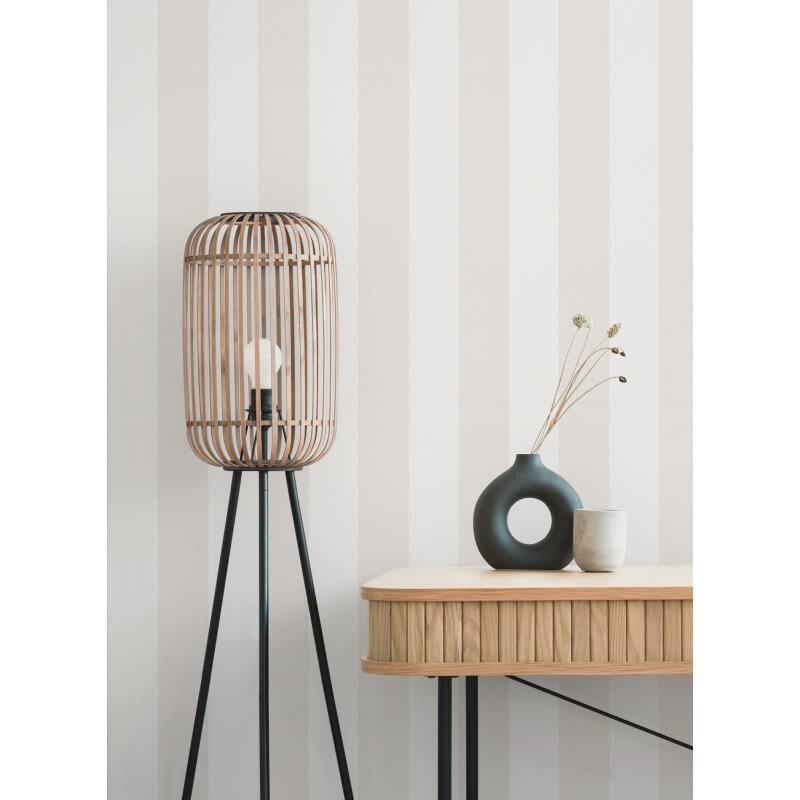 Streifen Tapete Beige Creme – Vlies Tapete mit Leinenstruktur natürlich elegant AS-Creation (397966)