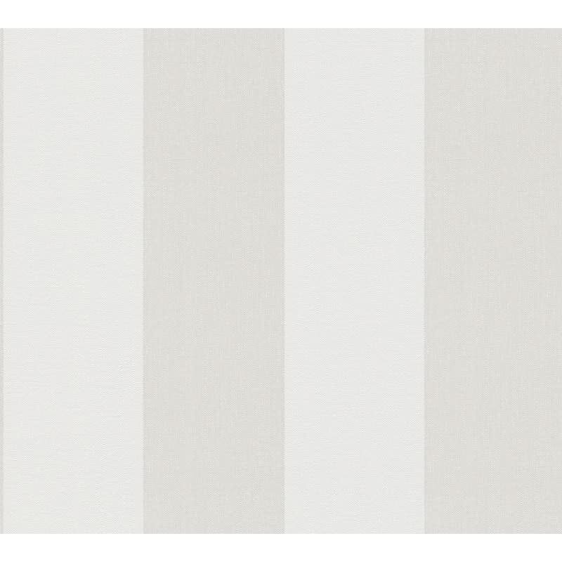 Streifen Tapete Beige Creme – Vlies Tapete mit Leinenstruktur natürlich elegant AS-Creation (397966)