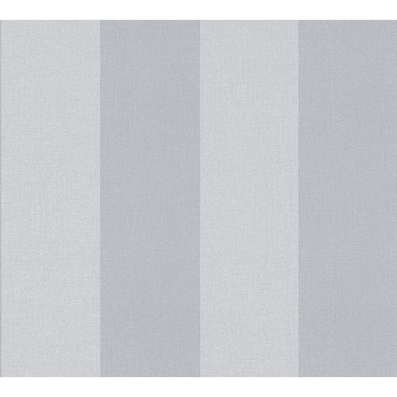 Streifentapete Blau Grau – Vlies Tapete mit Leinenstruktur modern dezent AS-Creation (397997)