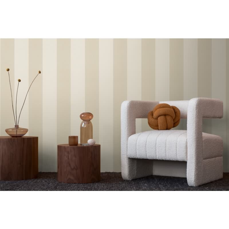 Streifen Tapete Weiß Beige Braun – Vliestapete mit Leinenstruktur warm modern AS-Creation (948342)