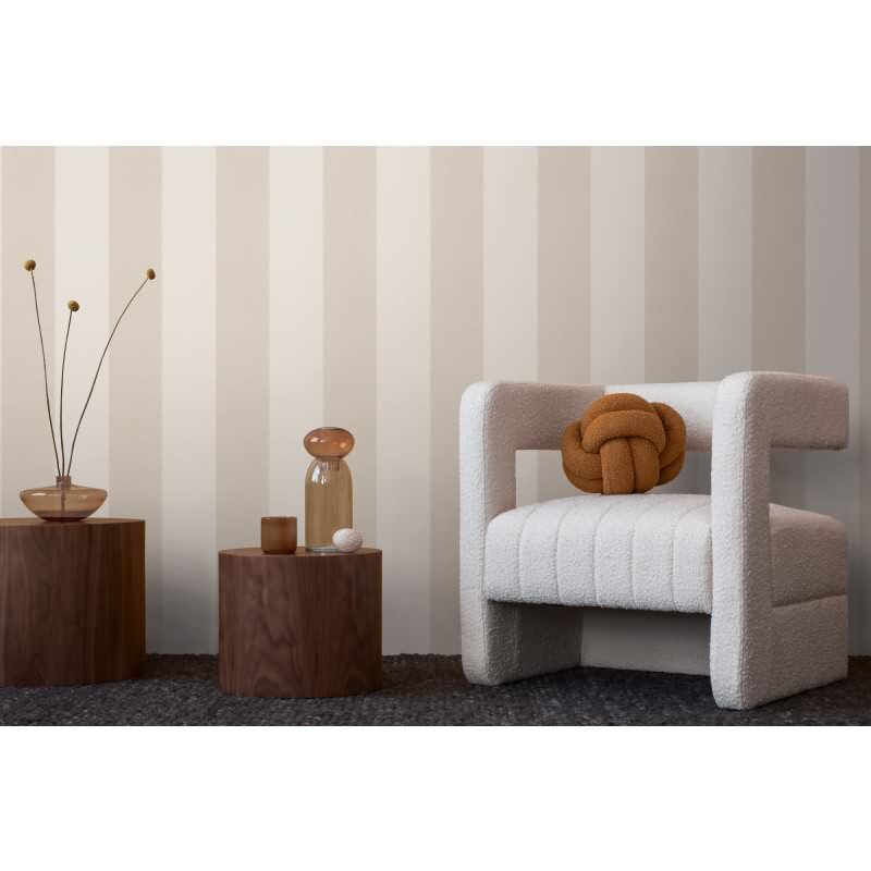 Streifen Tapete Weiß Beige Braun – Vliestapete mit Leinenstruktur warm modern AS-Creation (948342)