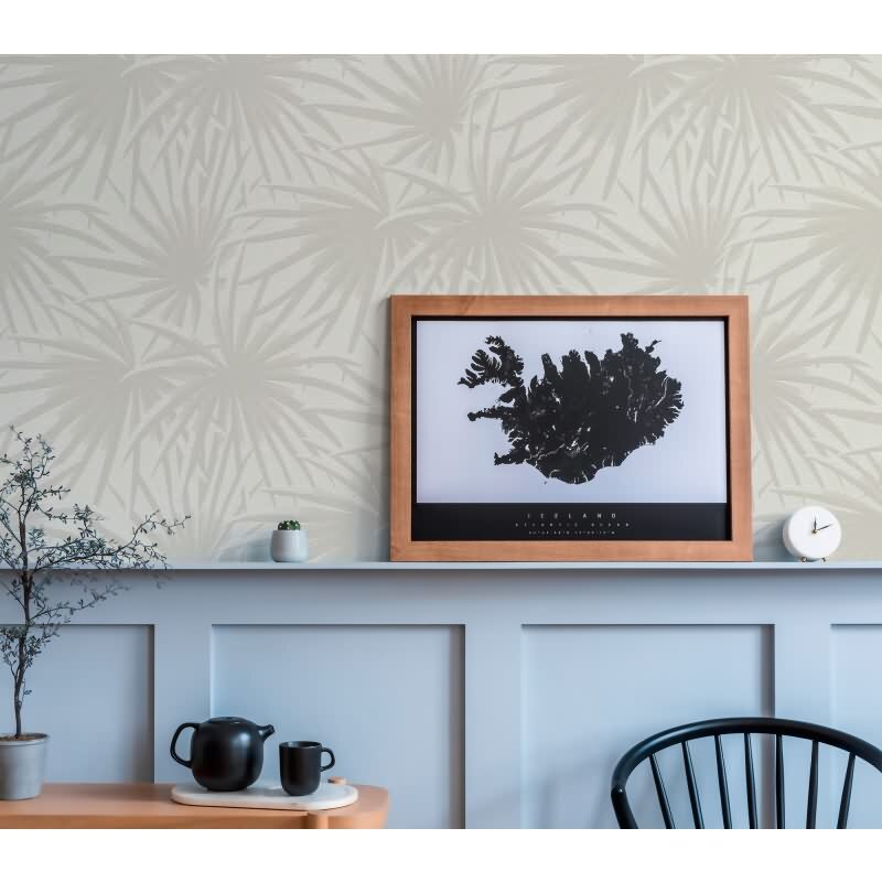 Palmen-Tapete Beige Sand – Vliestapete mit tropischem Muster – Naturdesign matt AS-Creation (393381)