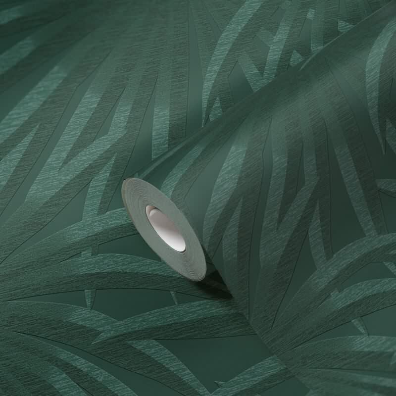 Dschungel-Tapete Dunkelgrün – Vliestapete mit Palmenmuster – Tropisches Design matt AS-Creation (393383)