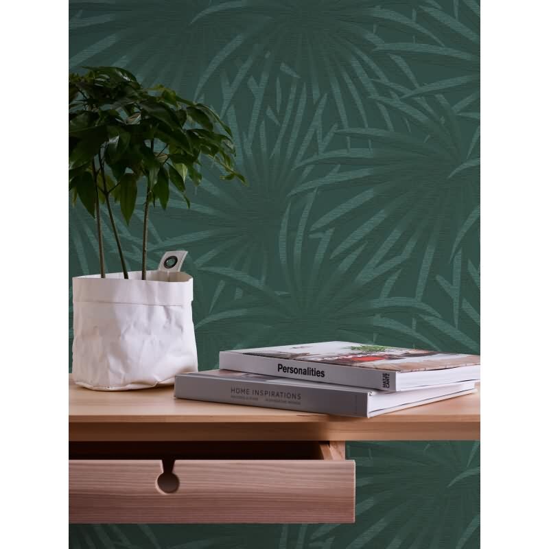 Dschungel-Tapete Dunkelgrün – Vliestapete mit Palmenmuster – Tropisches Design matt AS-Creation (393383)