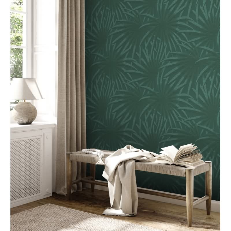 Dschungel-Tapete Dunkelgrün – Vliestapete mit Palmenmuster – Tropisches Design matt AS-Creation (393383)