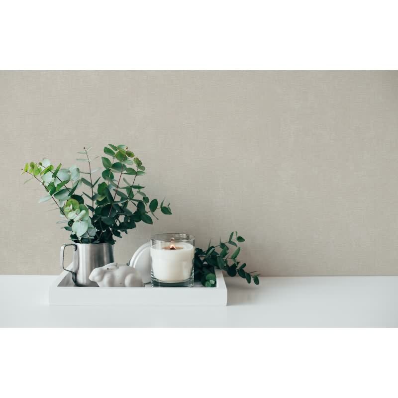 Unitapete mit Struktur Sandbeige – Vliestapete matt – Natürliche Wandtapete modern AS-Creation (393392)