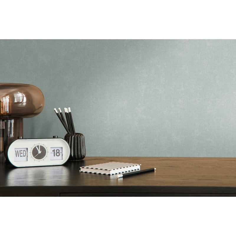 Unitapete mit Struktur Salbeigrün – Vliestapete matt – Natürliche Wandtapete modern AS-Creation (393394)