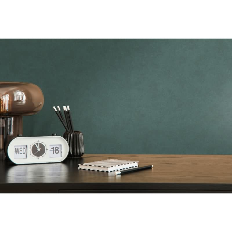 Unitapete mit Struktur Petrolgrün – Vliestapete matt – Moderne Wandgestaltung kräftig AS-Creation (393411)