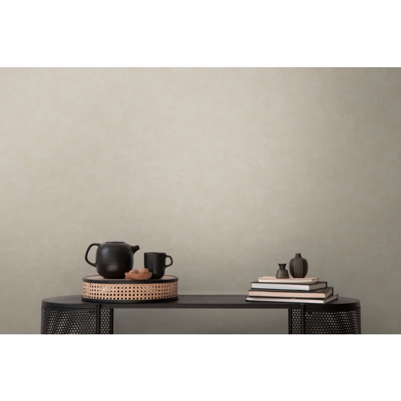 Unitapete mit Struktur Taupe Beige – Vliestapete matt – Zeitlose Wandtapete modern AS-Creation (393412)
