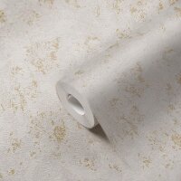Steinoptik-Tapete Wei&szlig; Beige Gold &ndash;...