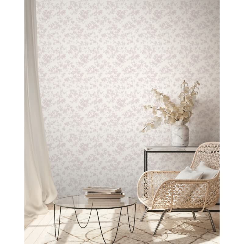 Blumentapete Weiß Rosé – Vliestapete mit zartem Blütenmuster – Romantisch & leicht AS-Creation (395481)