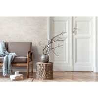 Vliestapete Putzstruktur Wei&szlig; Beige - Dezente...