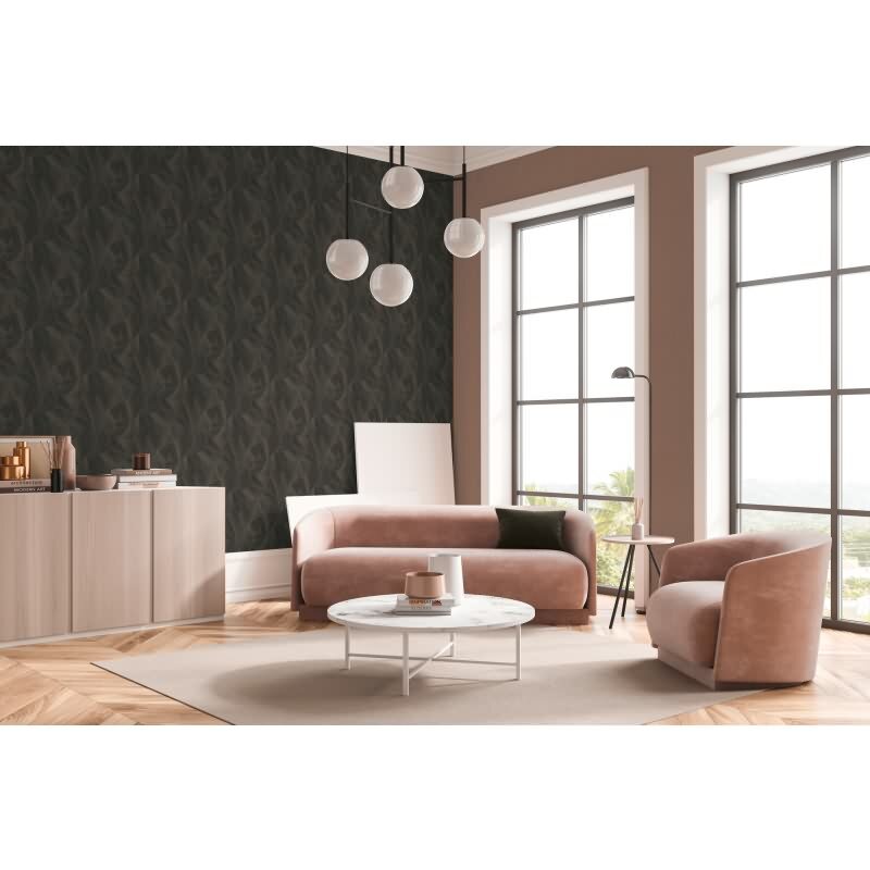 3D-Tapete Geometrisch Dunkelgrün Braun - Vliestapete mit Faltoptik - Mustertapete livingwalls (361334)