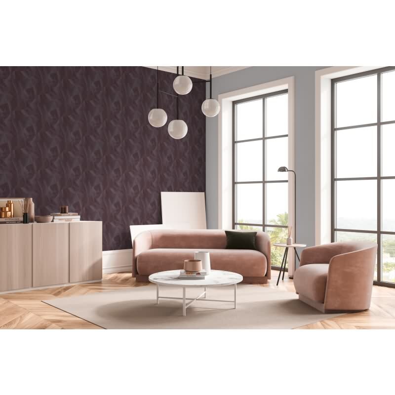 3D-Tapete Geometrisch Bordeaux Grau - Vliestapete mit Faltoptik - Mustertapete modern livingwalls (361335)