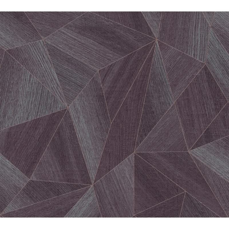 3D-Tapete Geometrisch Bordeaux Grau - Vliestapete mit Faltoptik - Mustertapete modern livingwalls (361335)