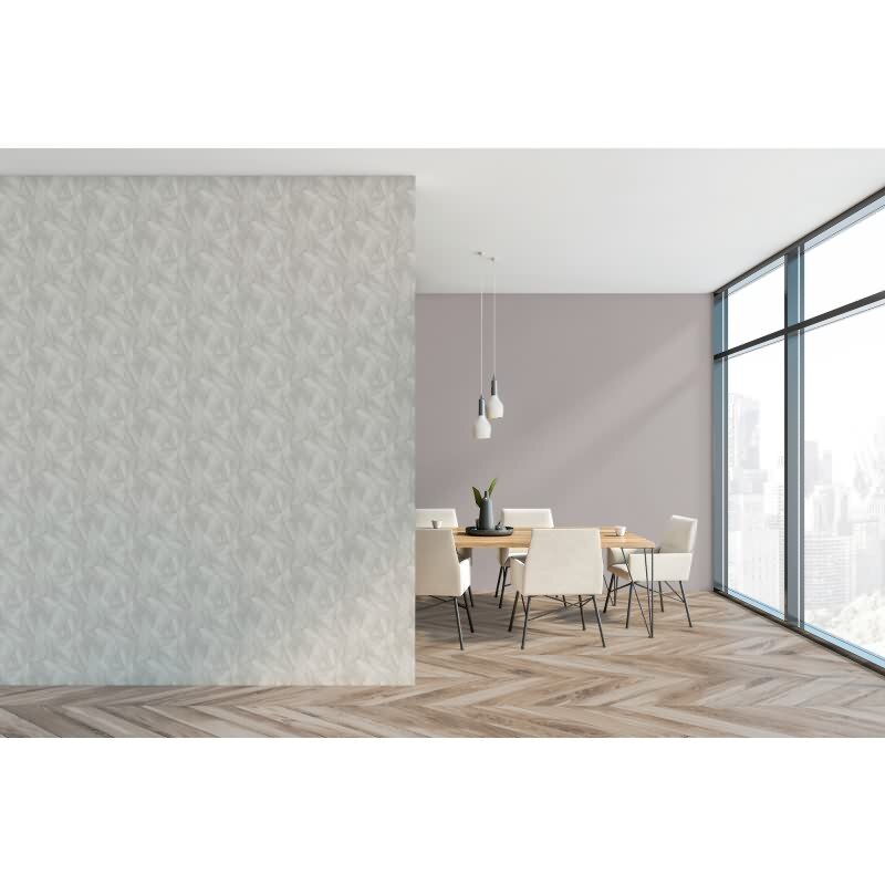 3D-Tapete Geometrisch Weiß Grau - Vliestapete mit Faltoptik - Mustertapete modern livingwalls (361336)