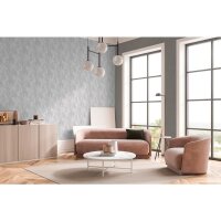 3D-Tapete Geometrisch Wei&szlig; Grau - Vliestapete mit...