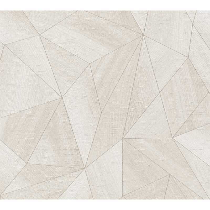 3D-Tapete Geometrisch Beige Rosé - Vliestapete mit Faltoptik - Mustertapete modern livingwalls (361337)