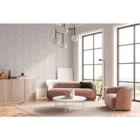 3D-Tapete Geometrisch Beige Ros&eacute; - Vliestapete mit...