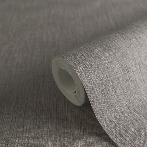 Textiloptik-Tapete Braun Taupe - Vliestapete mit Stoffstruktur - Einfarbige Wandtapete livingwalls (379527)