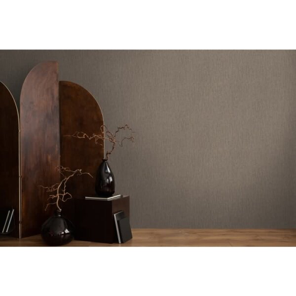 Textiloptik-Tapete Braun Taupe - Vliestapete mit Stoffstruktur - Einfarbige Wandtapete livingwalls (379527)