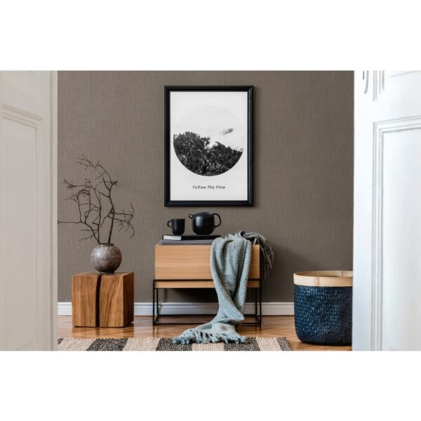 Textiloptik-Tapete Braun Taupe - Vliestapete mit Stoffstruktur - Einfarbige Wandtapete livingwalls (379527)