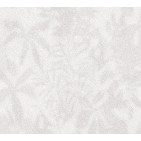 Dschungel-Tapete Weiß Grau - Vliestapete mit Palmenmotiv - Mustertapete modern livingwalls (781512)