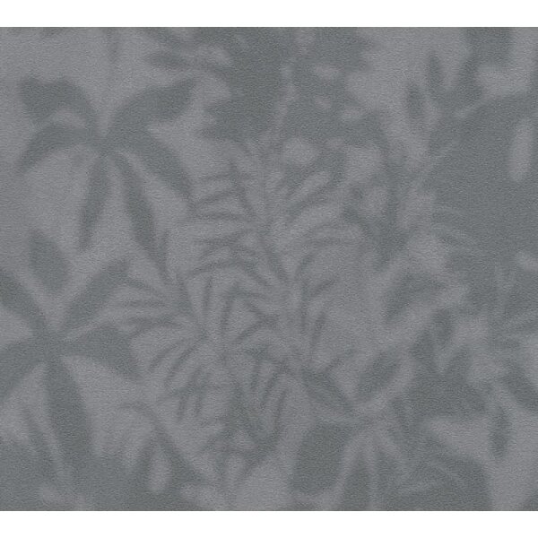 Dschungel-Tapete Dunkelblau Grau - Vliestapete mit Palmenmotiv - Mustertapete modern livingwalls (781515)