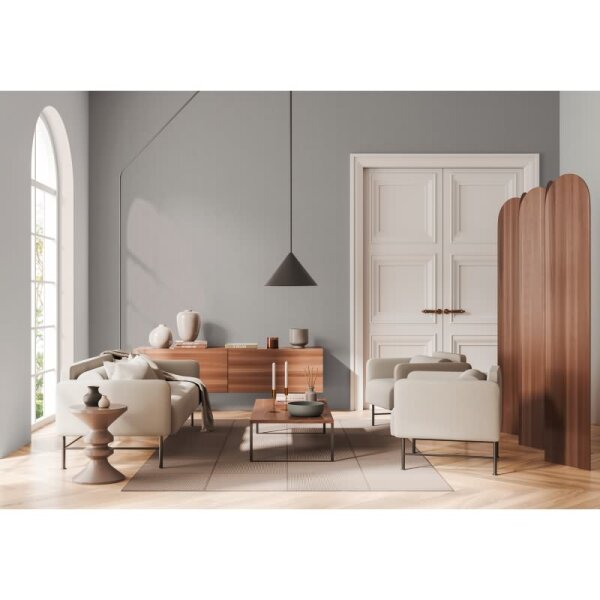 3D-Tapete Wellenoptik Grau Silber - Vliestapete modern strukturiert - Mustertapete livingwalls (781531)