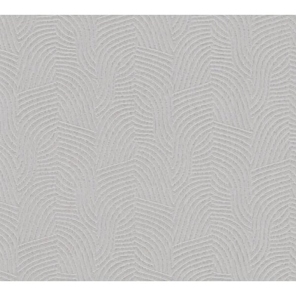3D-Tapete Wellenoptik Grau Silber - Vliestapete modern strukturiert - Mustertapete livingwalls (781531)
