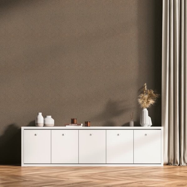 3D-Tapete Wellenoptik Braun Kupfer - Vliestapete modern strukturiert - Mustertapete livingwalls (781532)