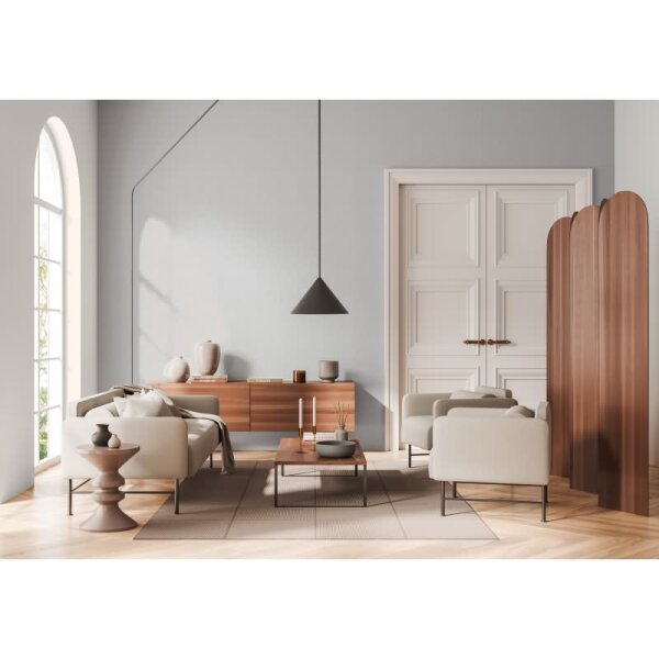 3D-Tapete Wellenoptik Weiß Silber - Vliestapete modern strukturiert - Mustertapete livingwalls (781534)