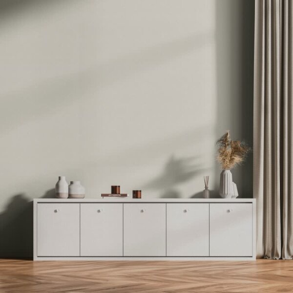 3D-Tapete Wellenoptik Weiß Silber - Vliestapete modern strukturiert - Mustertapete livingwalls (781534)