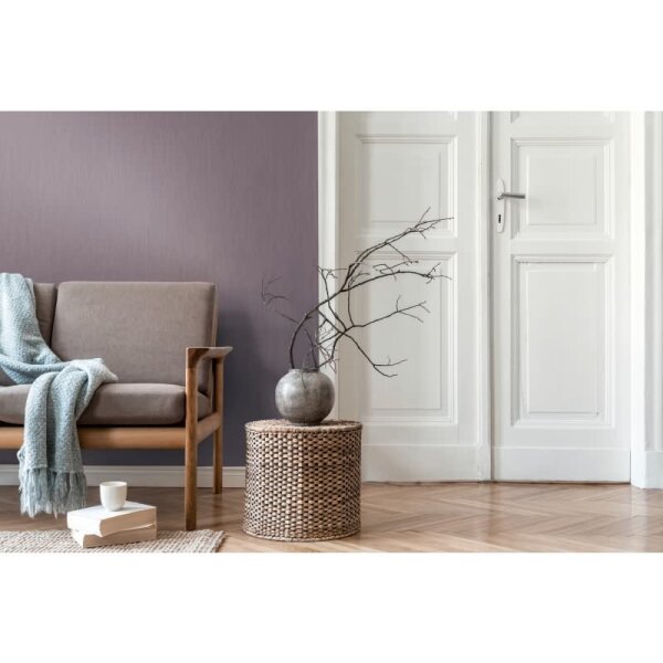 Unitapete Uni Aubergine - Einfarbige Vliestapete modern - Glatte Wandtapete livingwalls (781552)