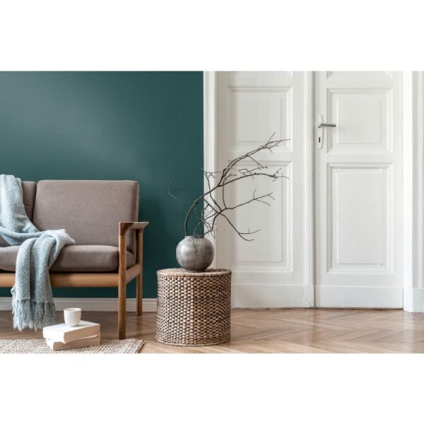 Unitapete Uni Petrol - Einfarbige Vliestapete modern - Glatte Wandtapete livingwalls (781558)