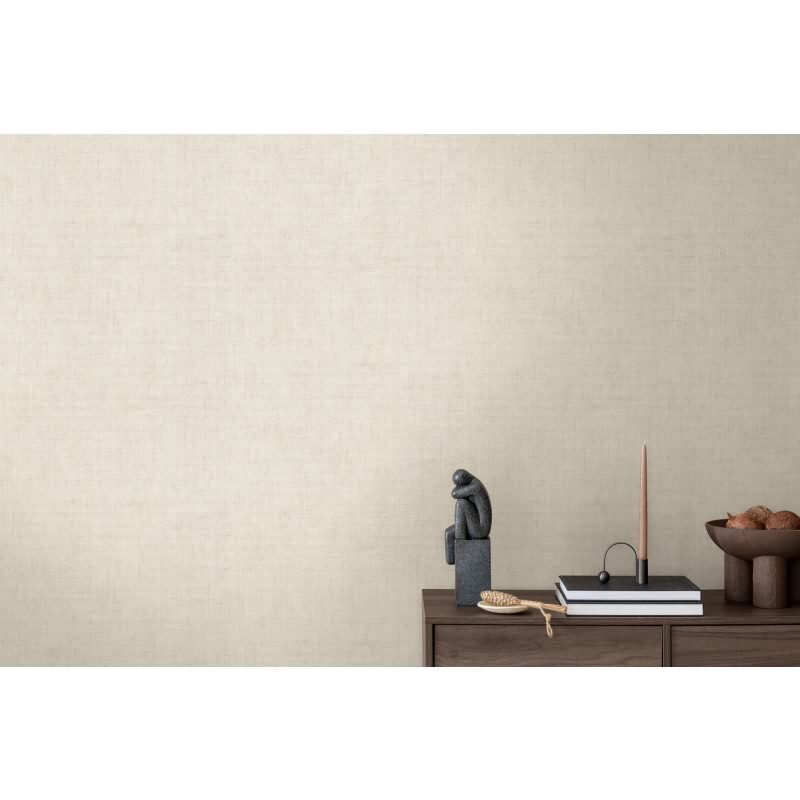 Tapete in Leinenstruktur Beige Sand - Schlichte Vliestapete Textiloptik AS-Creation (790442)