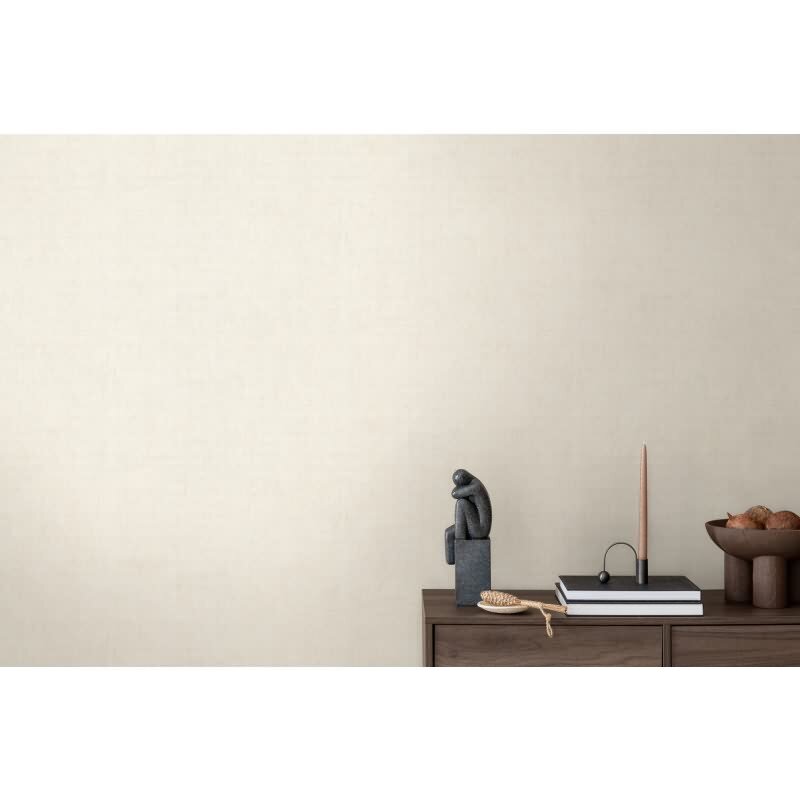 Tapete in Leinenstruktur Creme Beige - Schlichte Vliestapete modern AS-Creation (790445)