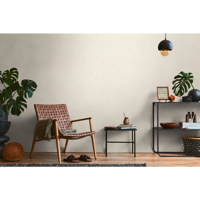 Tapete in Leinenstruktur Creme Beige - Schlichte Vliestapete modern AS-Creation (790445)