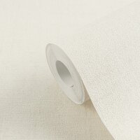 Tapete in Leinenstruktur Creme Beige - Schlichte...